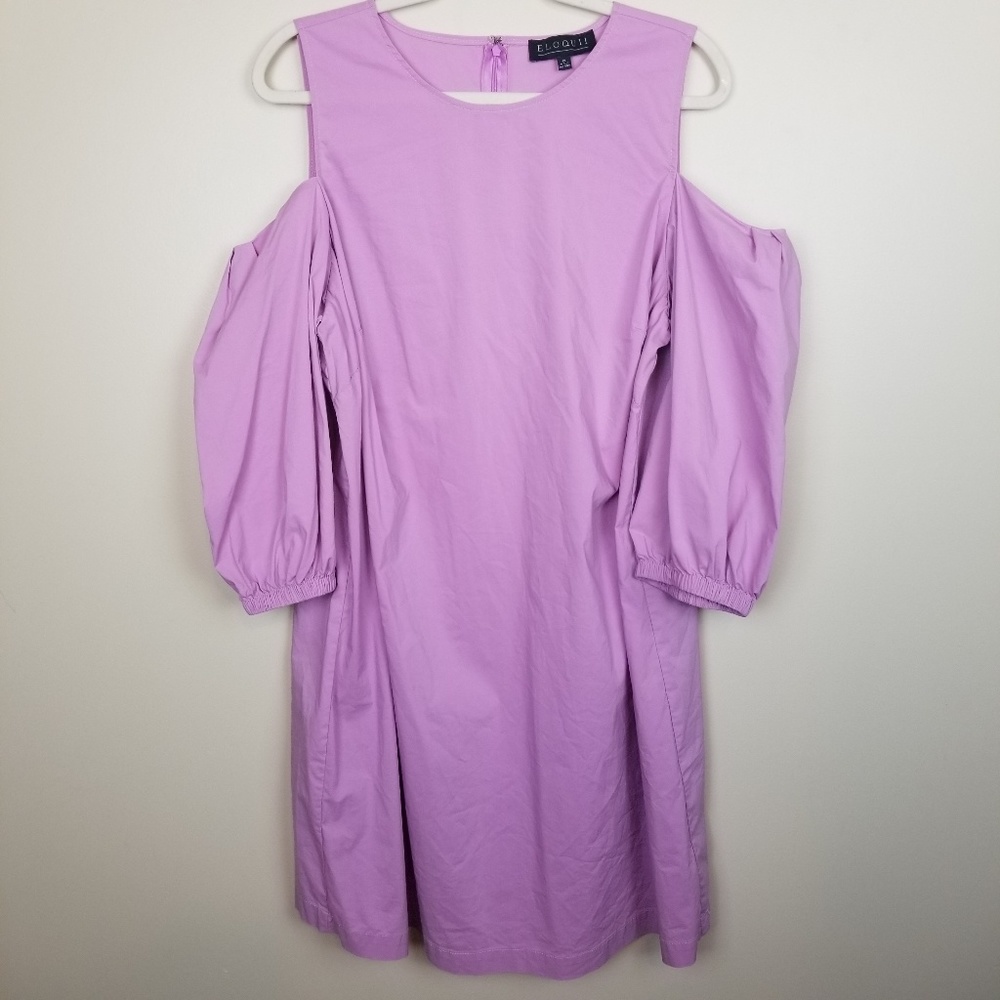 Eloquii Lavender Cold Shoulder dress size 16